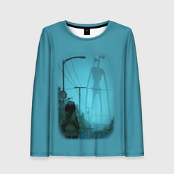 Лонгслив женский СИРЕНОГОЛОВЫЙ И ДЕВОЧКА, цвет: 3D-принт