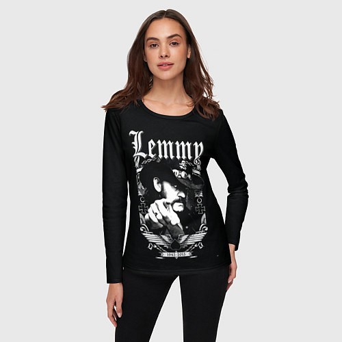 Женский лонгслив RIP Lemmy / 3D-принт – фото 3