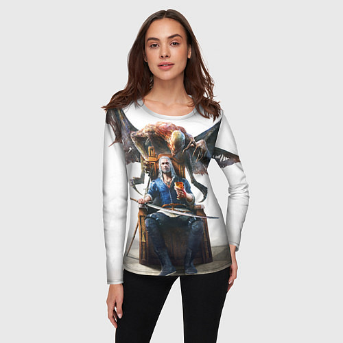 Женский лонгслив Geralt / 3D-принт – фото 3