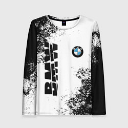Лонгслив женский BMW БМВ РАЗРЕЗАННОЕ ЛОГО, цвет: 3D-принт