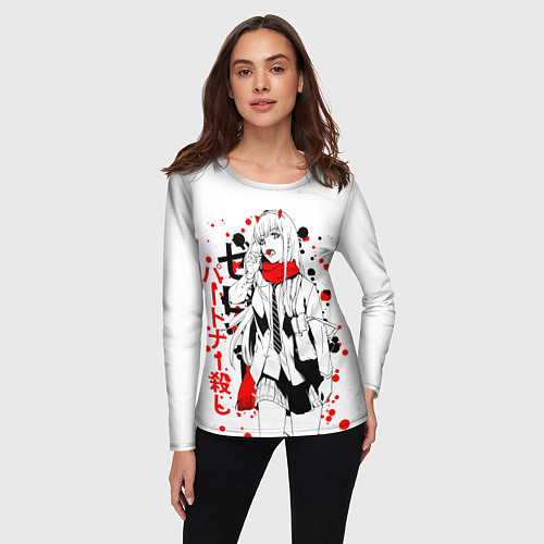 Женский лонгслив Darling in the Franxx 02 / 3D-принт – фото 3