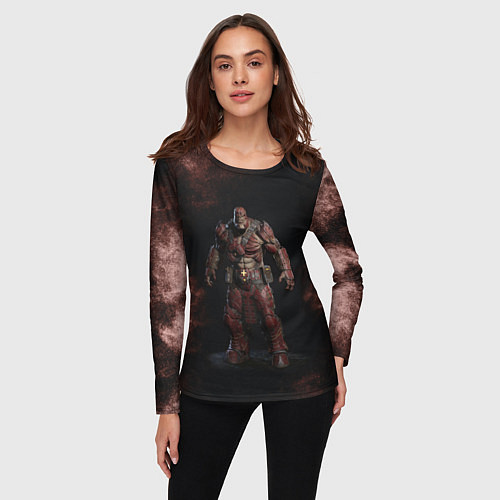 Женский лонгслив NPC ШЕСТЕРЕНКИ ЛОГО спина Z / 3D-принт – фото 3