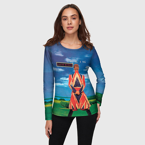 Женский лонгслив Earthling - David Bowie / 3D-принт – фото 3