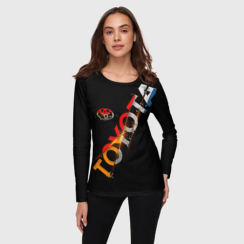 Женский лонгслив TOYOTA FRAGMENTS / 3D-принт – фото 3