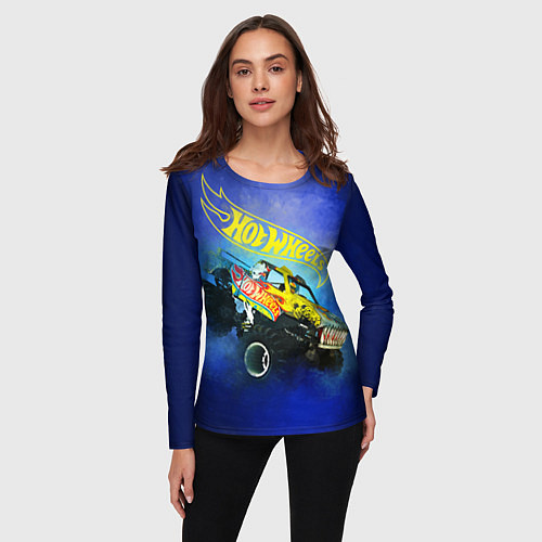 Женский лонгслив Hot Wheels Хот Вилс / 3D-принт – фото 3