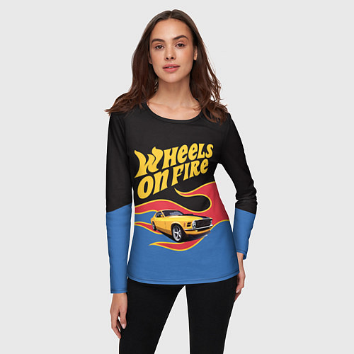 Женский лонгслив Hot Wheels Хот Вилс / 3D-принт – фото 3