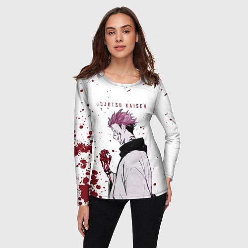 Женский лонгслив Ryomen Sukuna Jujutsu Kaisen / 3D-принт – фото 3