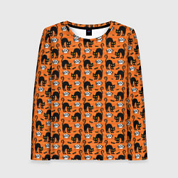 Лонгслив женский Чёрная Кошка, цвет: 3D-принт