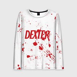 Женский лонгслив Dexter logo Декстер брызги крови