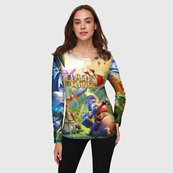Лонгслив женский CLASH OF CLANS БИТВА КЛАНОВ, цвет: 3D-принт — фото 2