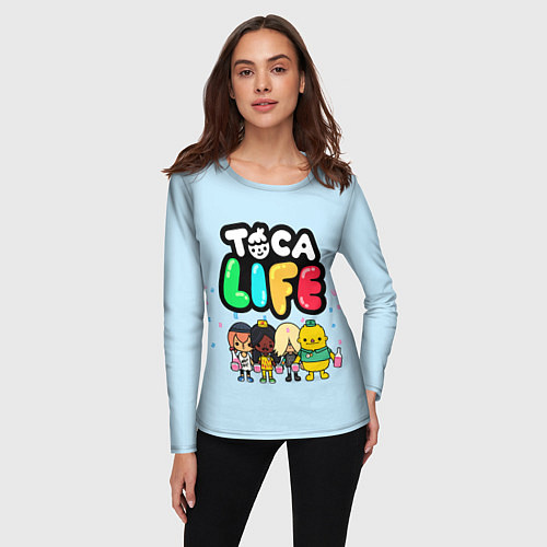 Женский лонгслив Toca Life: Logo / 3D-принт – фото 3