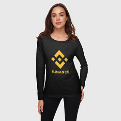 Лонгслив женский БИНАНС ЛОГО CARBON BINANCE LOGO, цвет: 3D-принт — фото 2