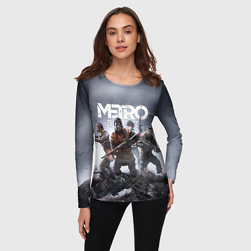 Женский лонгслив МЕТРО ИСХОД АРТЁМ ,ЯДЕРНАЯ ЗИМА METRO EXODUS / 3D-принт – фото 3