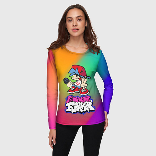 Женский лонгслив BOYFRIEND FRIDAY NIGHT FUNKIN / 3D-принт – фото 3