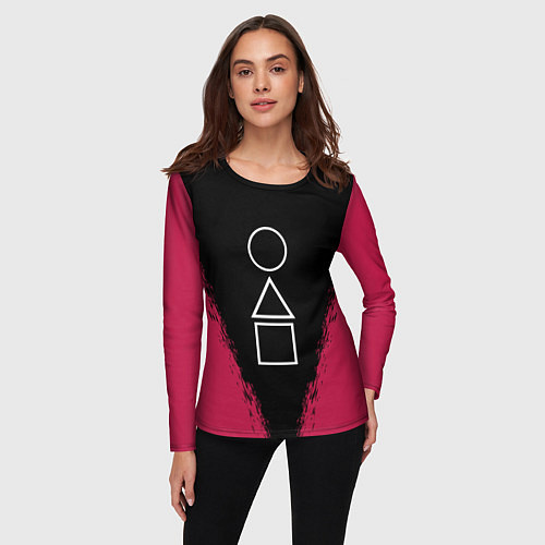 Женский лонгслив Игра в кальмара: Фигуры игры / 3D-принт – фото 3
