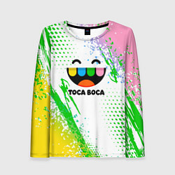 Лонгслив женский Toca Boca: Улыбашка, цвет: 3D-принт