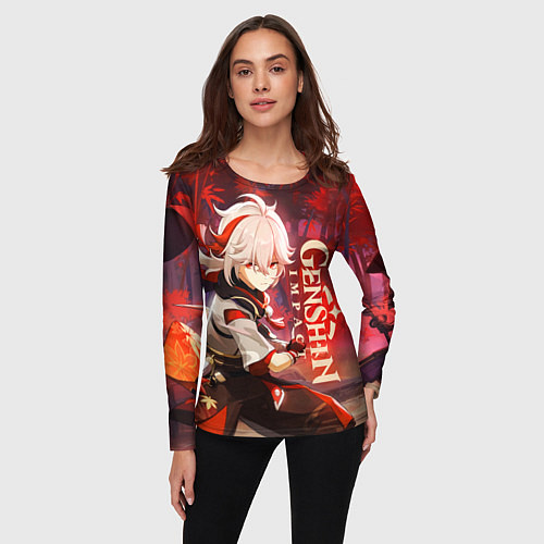 Женский лонгслив Геншин импакт: Кадзуха / 3D-принт – фото 3