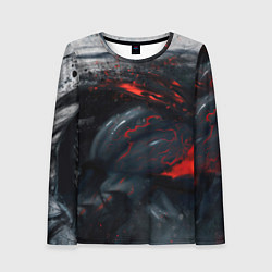 Лонгслив женский ЧЁРНЫЙ СИМБИОТ ГРАНЖ BLACK MONSTER, цвет: 3D-принт