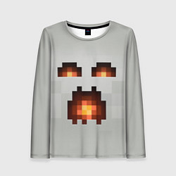 Лонгслив женский МАЙНКРАФТ, ГАСТ ОГНЕННЫЙ, цвет: 3D-принт