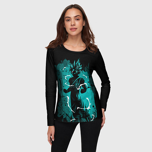 Женский лонгслив Ultra Goku, Гоку / 3D-принт – фото 3