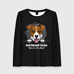 Лонгслив женский Джек-Рассел-Терьер Jack Russell Terrier, цвет: 3D-принт