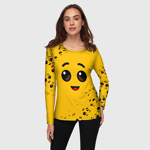 Женский лонгслив FORTNITE BANANA FACE ФОРТНАЙТ БАНАН / 3D-принт – фото 3