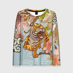 Лонгслив женский Китайский тигр Символ 2022 года, цвет: 3D-принт