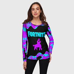 Лонгслив женский FORTNITE MARSHMELLO NEON НЕОН, цвет: 3D-принт — фото 2