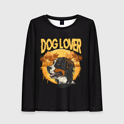 Лонгслив женский Любитель Собак Dog Lover, цвет: 3D-принт