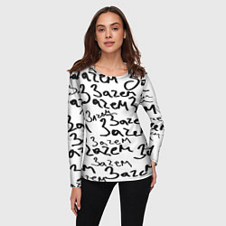 Лонгслив женский Зачем крю, цвет: 3D-принт — фото 2