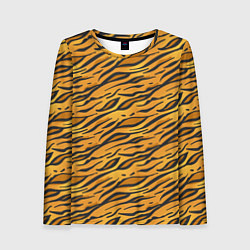 Лонгслив женский Тигровый Окрас Tiger, цвет: 3D-принт