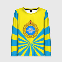 Лонгслив женский Большая эмблема ВВС РФ, цвет: 3D-принт