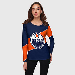 Лонгслив женский Эдмонтон Ойлерз Edmonton Oilers NHL, цвет: 3D-принт — фото 2