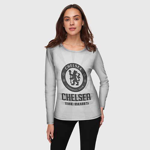 Женский лонгслив Chelsea FC Graphite Theme / 3D-принт – фото 3