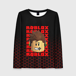 Лонгслив женский ROBLOX LEGO FACE УЗОР СОТЫ, цвет: 3D-принт