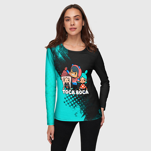 Женский лонгслив Toca Boca Рита и Леон / 3D-принт – фото 3