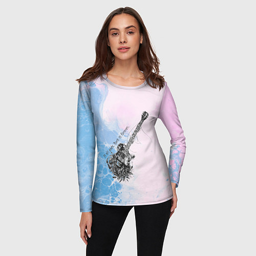 Женский лонгслив Все кончается Рок вечен / 3D-принт – фото 3