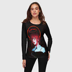 Лонгслив женский Макима кровавый ангел Человек бензопила, цвет: 3D-принт — фото 2