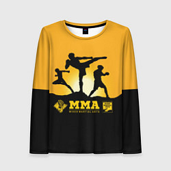 Лонгслив женский ММА Mixed Martial Arts, цвет: 3D-принт
