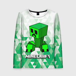 Лонгслив женский Minecraft Creeper ползучий камикадзе, цвет: 3D-принт