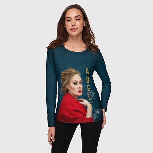 Женский лонгслив Portrait Adele / 3D-принт – фото 3