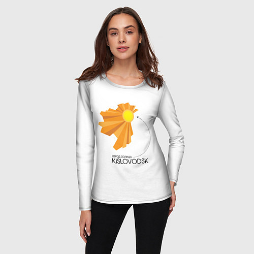 Женский лонгслив Я люблю Кисловодск / 3D-принт – фото 3