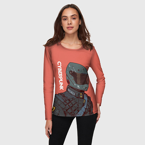 Женский лонгслив Cyberpunk Спина / 3D-принт – фото 3