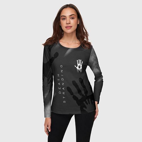 Женский лонгслив Death Stranding отпечаток руки / 3D-принт – фото 3