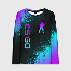 Женский лонгслив CS GO NEON SYMBOL STYLE SKIN КС ГО НЕОН