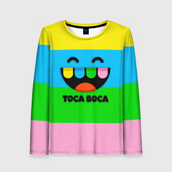 Лонгслив женский Toca Boca Logo Тока Бока, цвет: 3D-принт