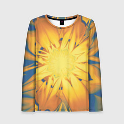Лонгслив женский Солнечный цветок Абстракция 535-332-32, цвет: 3D-принт