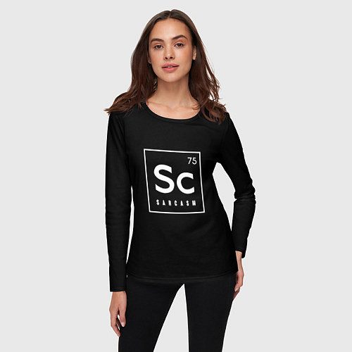 Женский лонгслив SC - SARCASM 75 САРКАЗМ / 3D-принт – фото 3