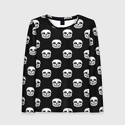 Женский лонгслив UNDERTALE SANS SKULL FACE PATTERN УЗОР