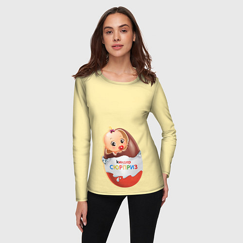Женский лонгслив Киндер сюрприз / 3D-принт – фото 3